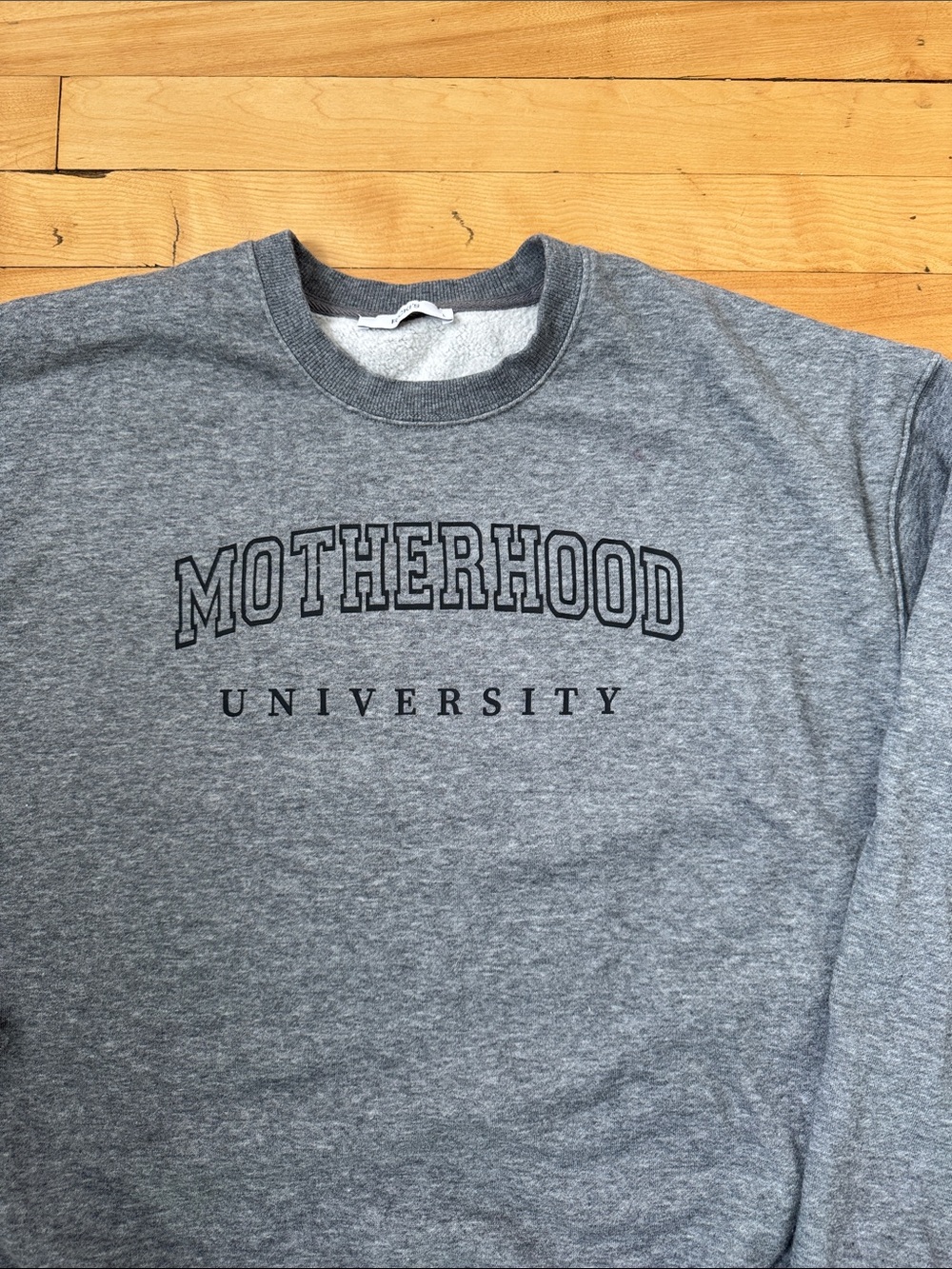 Ricki's Gray 'Motherhood University' Crewneck Sweatshirt